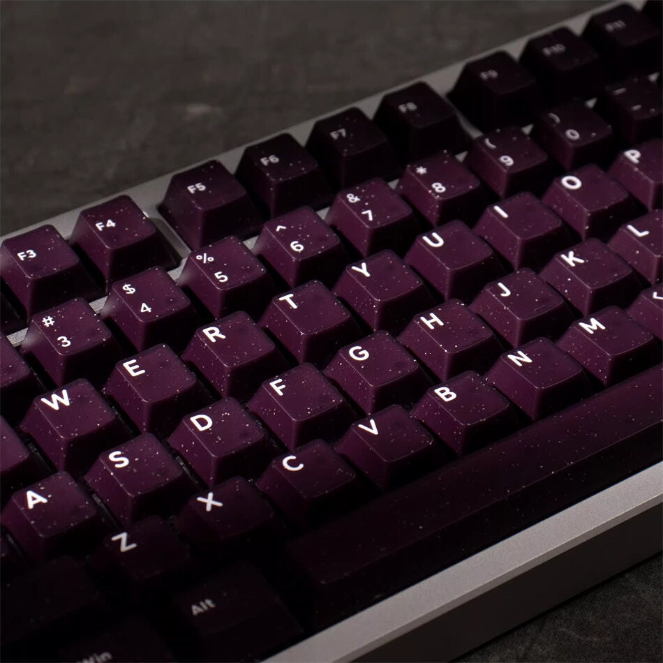 Ice Crystal Vior Glitter Dark Purple Doubleshot ABS 160 Keycaps