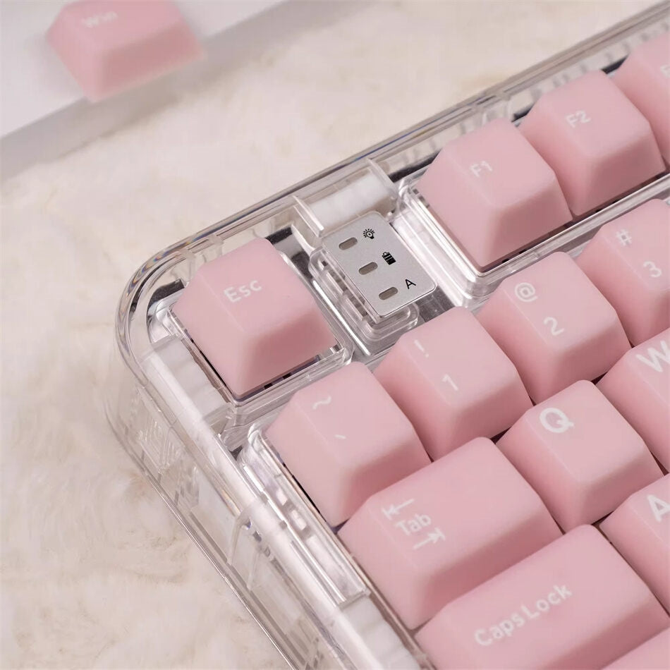 Pink White Marble Style PYGA Doubleshot Keycaps