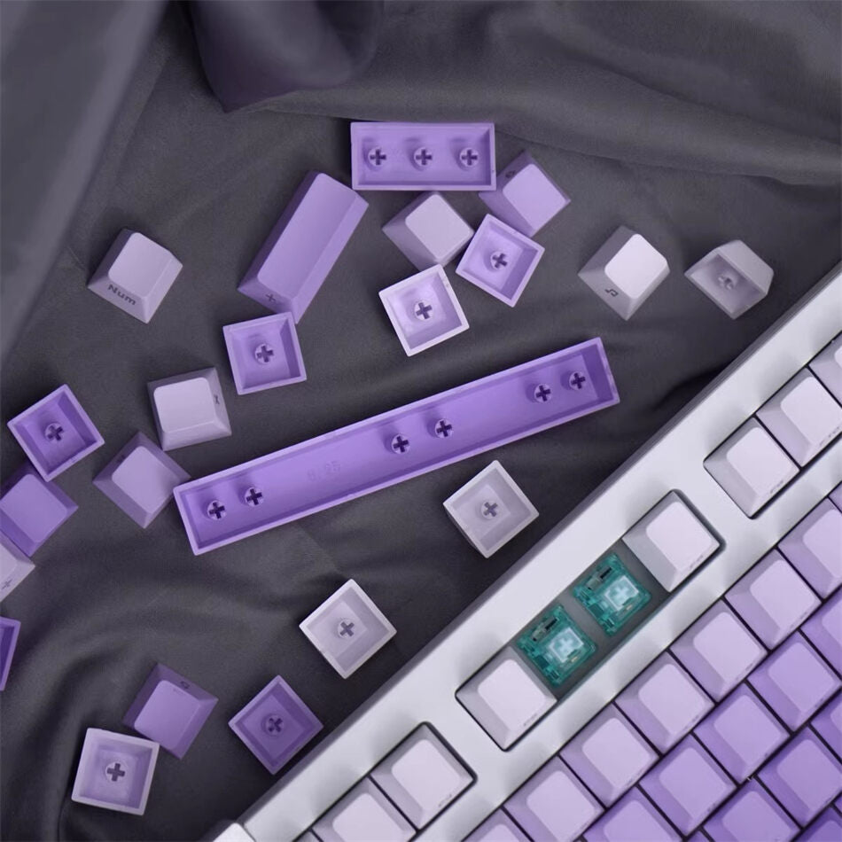 Lavender Gradient Side Legends Cherry PBT Keycaps