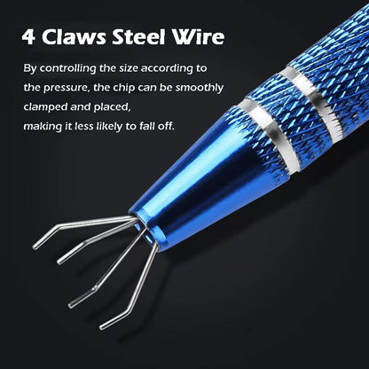 Telescopic Keyboard Switch Holder IC Chip Tiny Components Metal Grabber Tweezers Keyboard Lube Switch Puller Tool