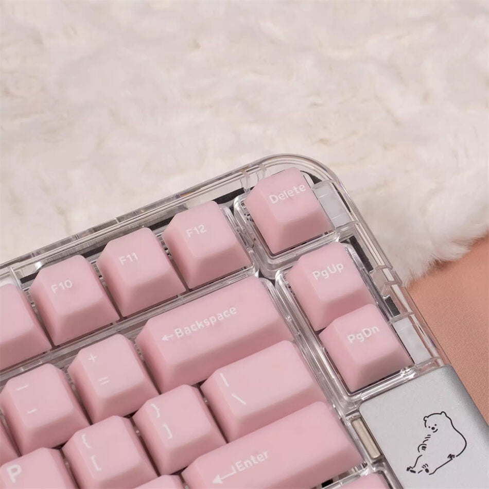 Pink White Marble Style PYGA Doubleshot Keycaps