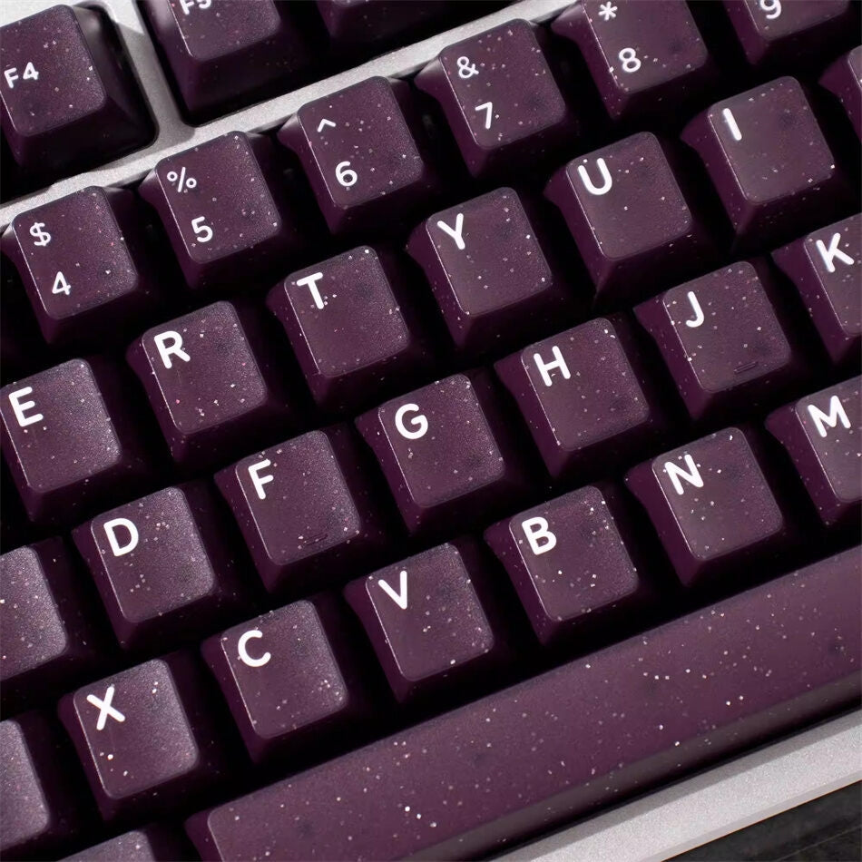 Ice Crystal Vior Glitter Dark Purple Doubleshot ABS 160 Keycaps