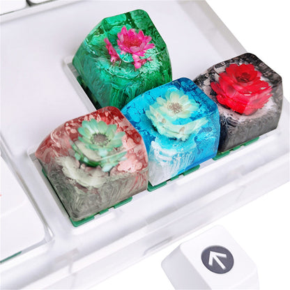 Flower Series Resin Artisan Keycap 1U