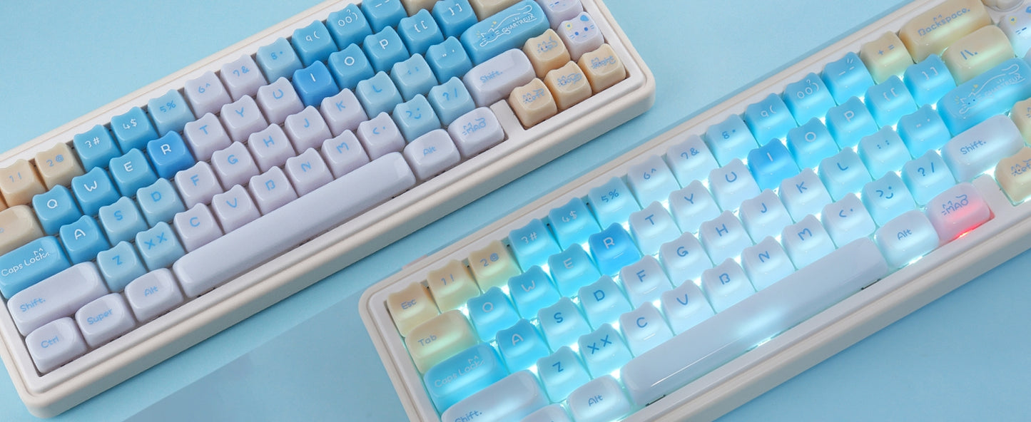 Jade Sea Salt Cat Keycaps