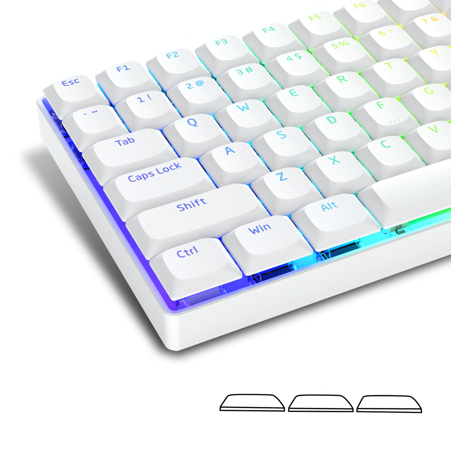 Low Profile Backlit Double-Shot PBT Keycap Set (117-Key)