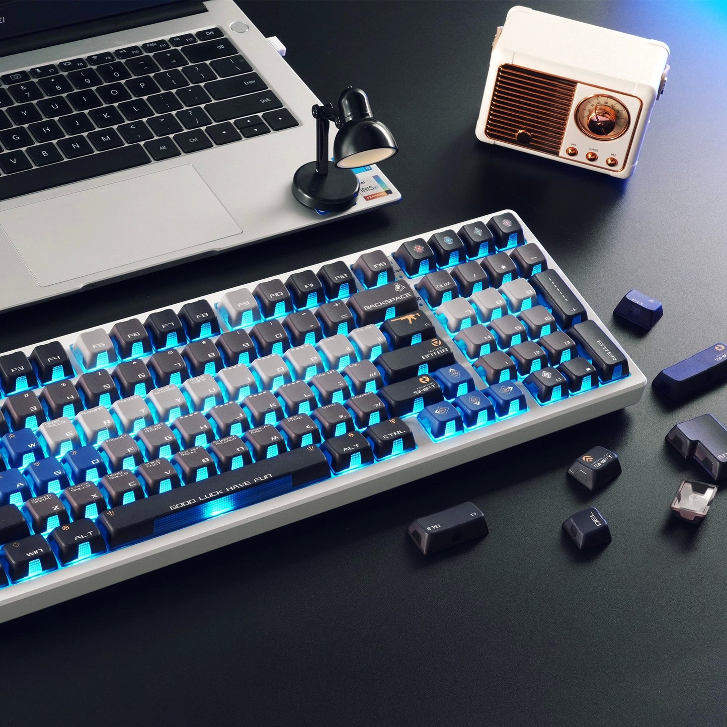 Valorant Dark Theme Lighthouse Profile Side Backlit Doubleshot Keycaps