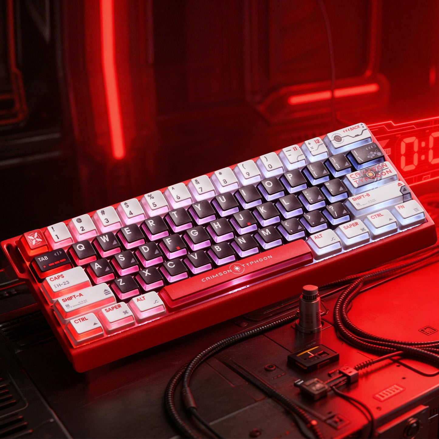 XVX Blazing Storm PBT PC Artisan Translucent Keycaps