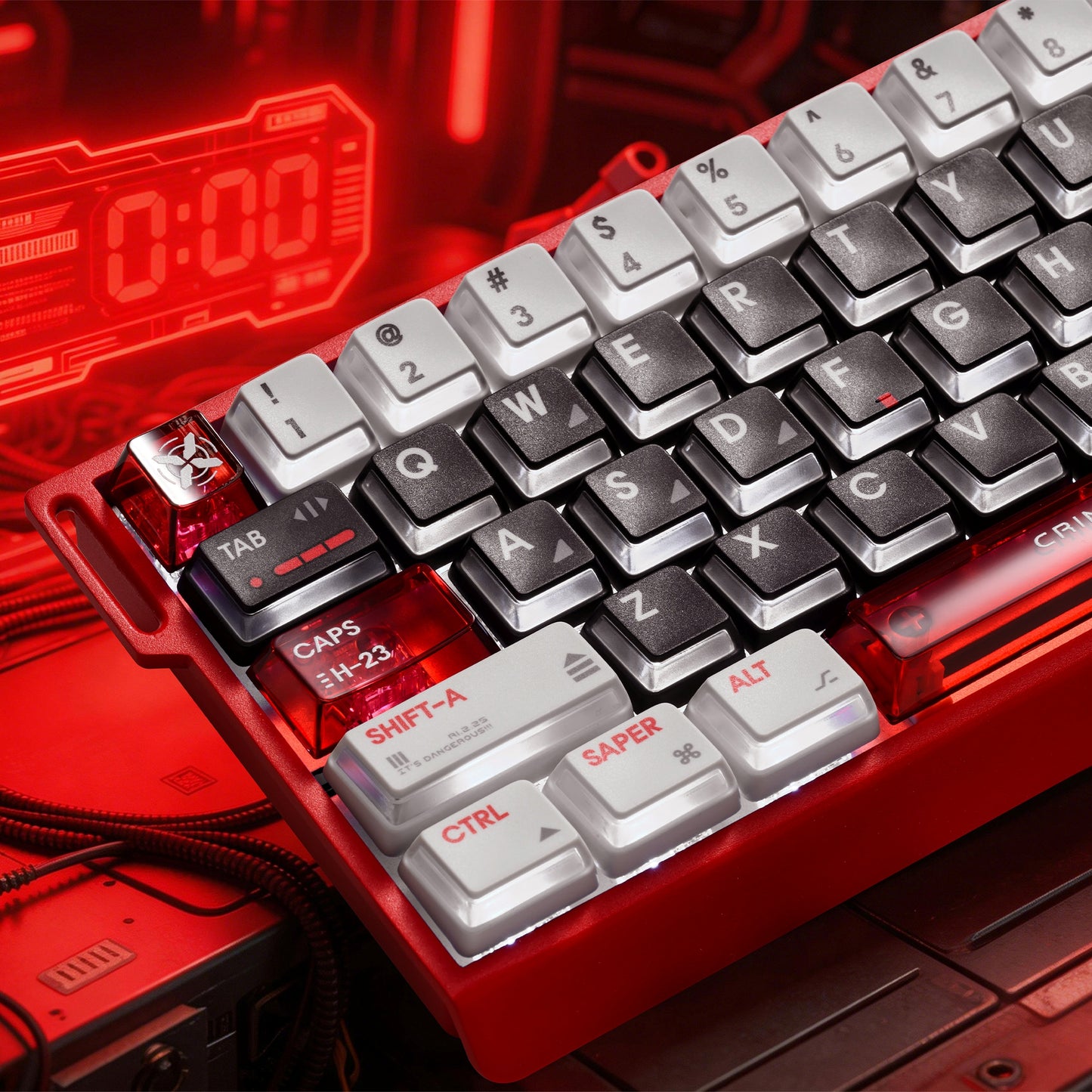 XVX Blazing Storm PBT PC Artisan Translucent Keycaps