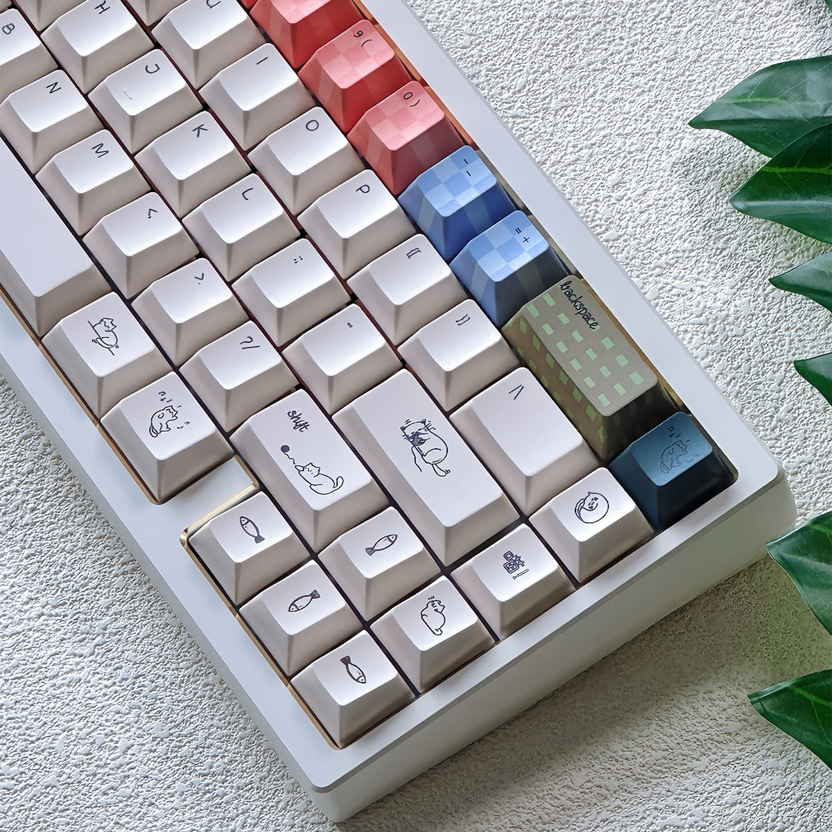 Little Kittens Quality Cherry PBT Keycaps With Fancy Storage Box
