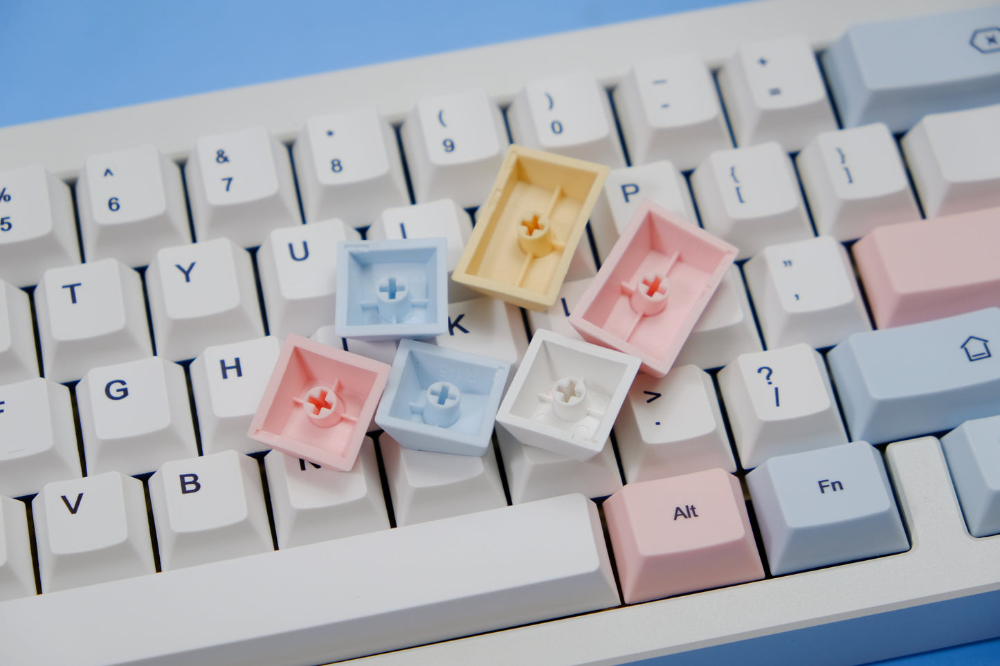 Pastel Chalk Thick 1.7mm Cherry PBT Keycaps