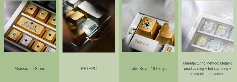 XVX Stained Glass Cherry Profile PBT+PC 181-Key Keycap Set