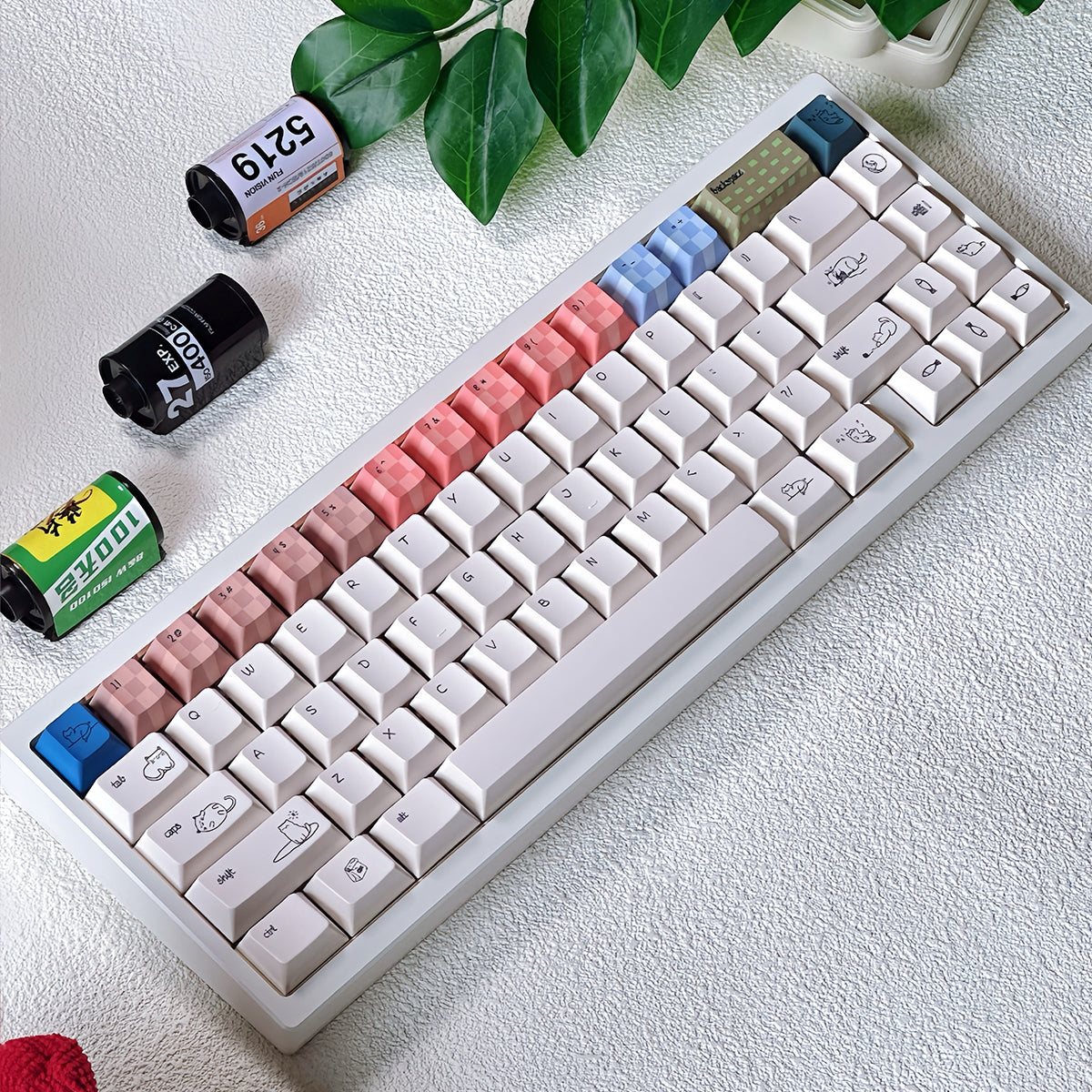 Little Kittens Quality Cherry PBT Keycaps With Fancy Storage Box