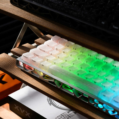 XVX Jelly Forged Carbon Textured Side-Printed Cherry Profile 126-Key Keycap Set