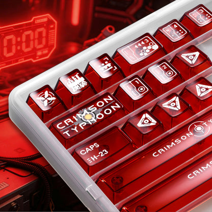 XVX Blazing Storm PBT PC Artisan Translucent Keycaps