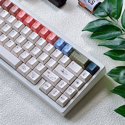 Little Kittens Quality Cherry PBT Keycaps With Fancy Storage Box