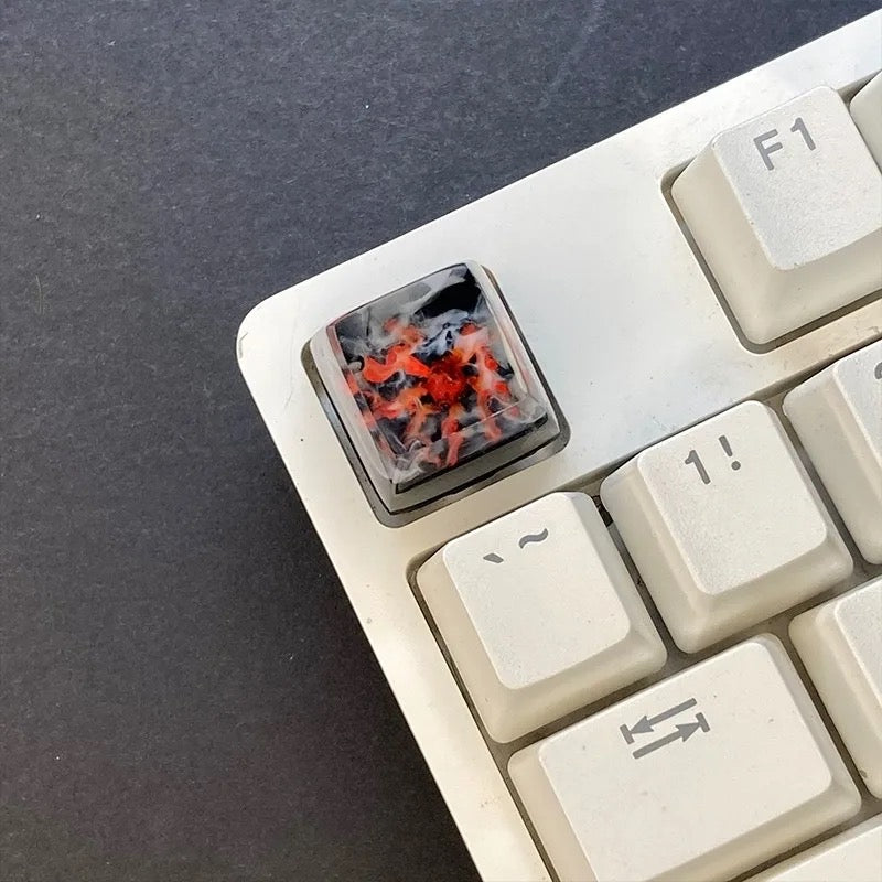 Resin SA Profile Artisan Keycaps Sakura Mount Fuji / Volcanic Cloud