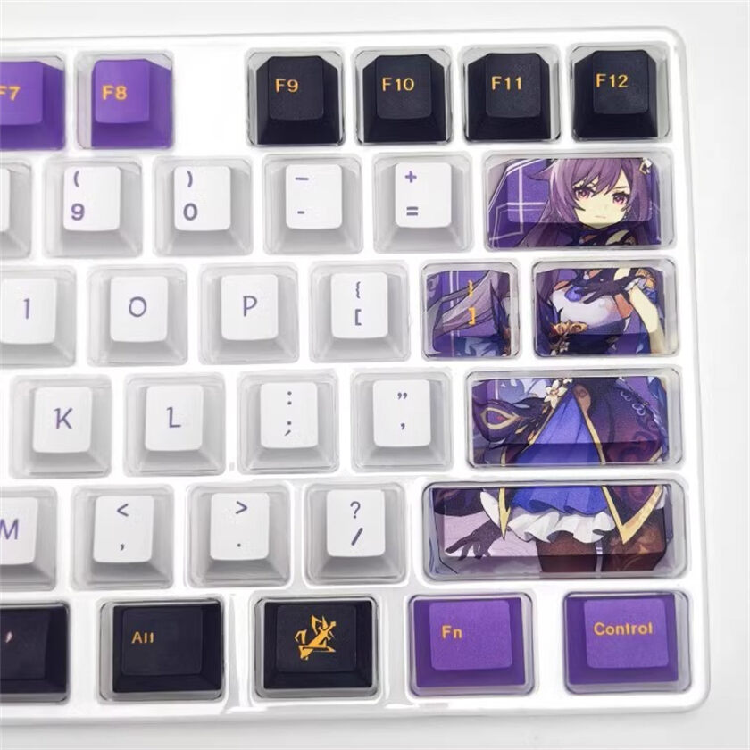 Keqing Genshin Impact Cherry PBT Keycaps