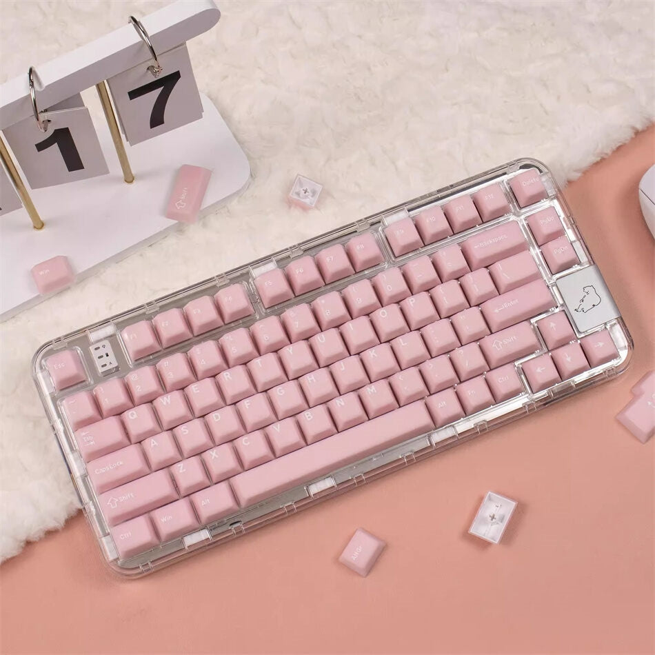 Pink White Marble Style PYGA Doubleshot Keycaps