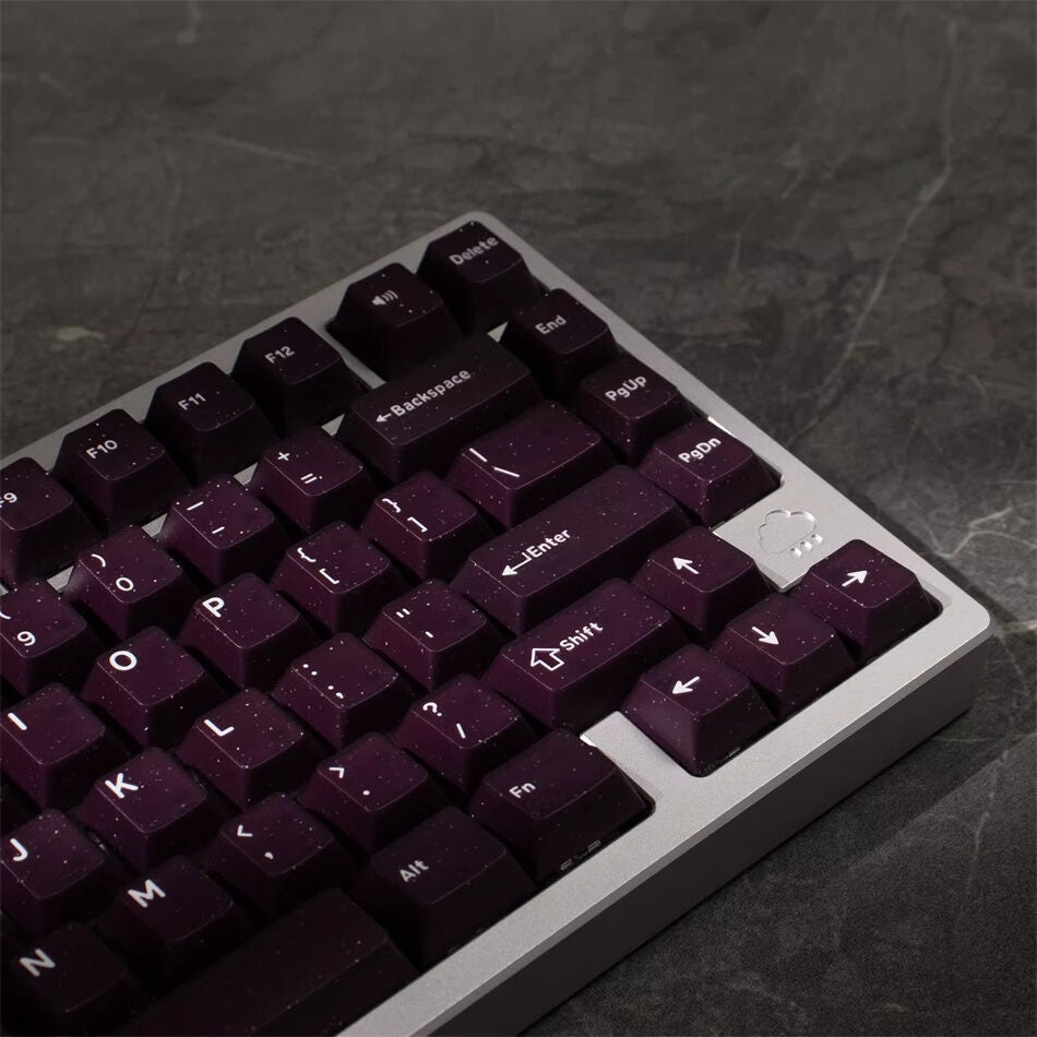 Ice Crystal Vior Glitter Dark Purple Doubleshot ABS 160 Keycaps