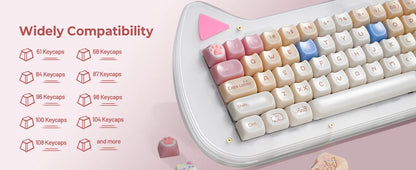 XVX House Pinky Ragdoll Cat Themed MAO Profile Keycaps