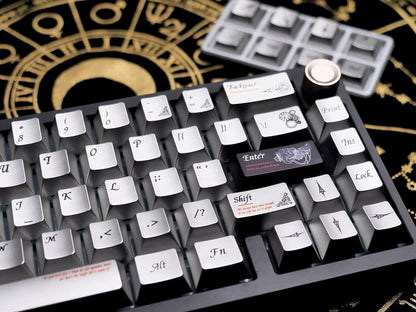 PREMIUM Time Metallic Coated Chery PBT Keycap Set