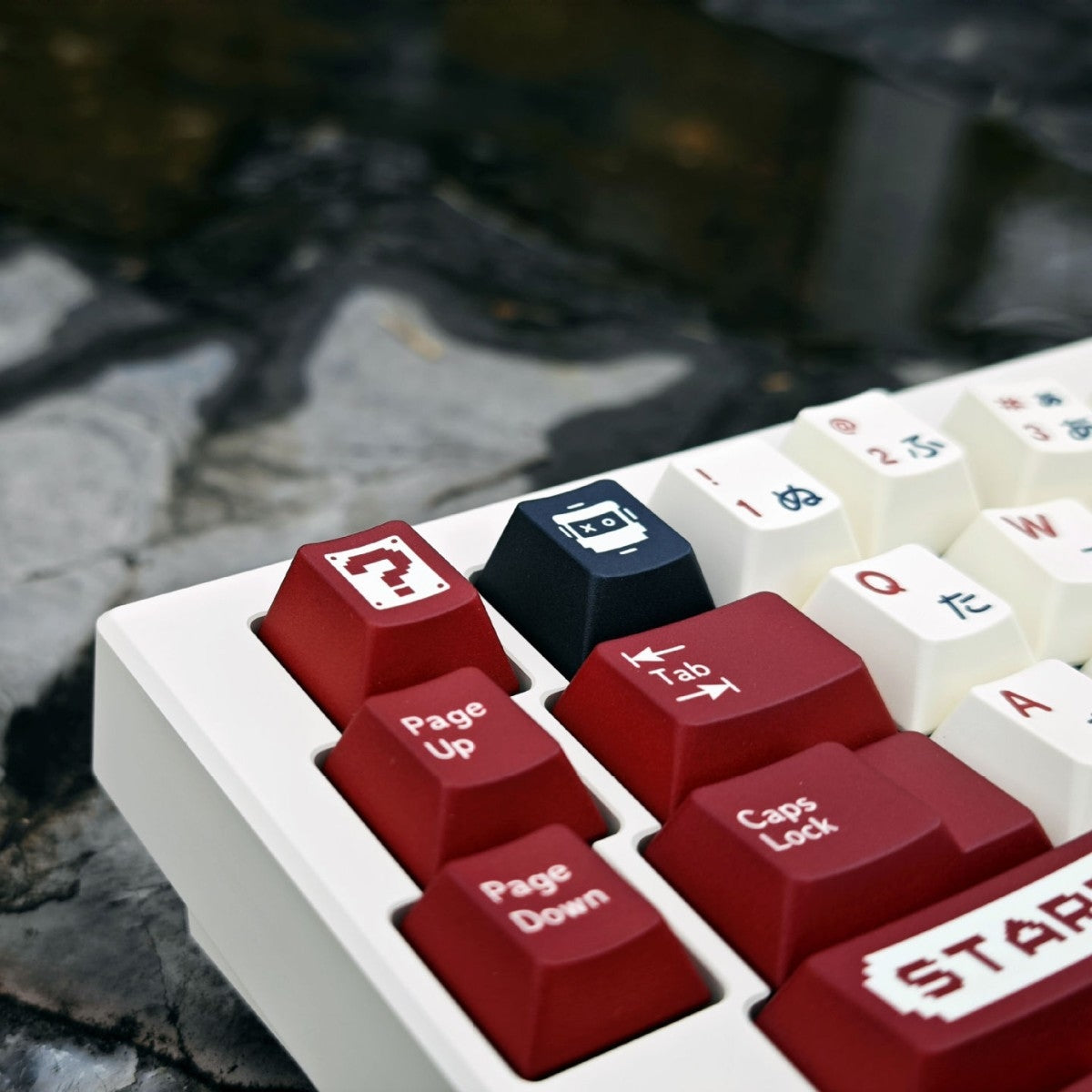 Femicom Japanese Sub Premium Cherry PBT Keycaps With Keys Storage Box