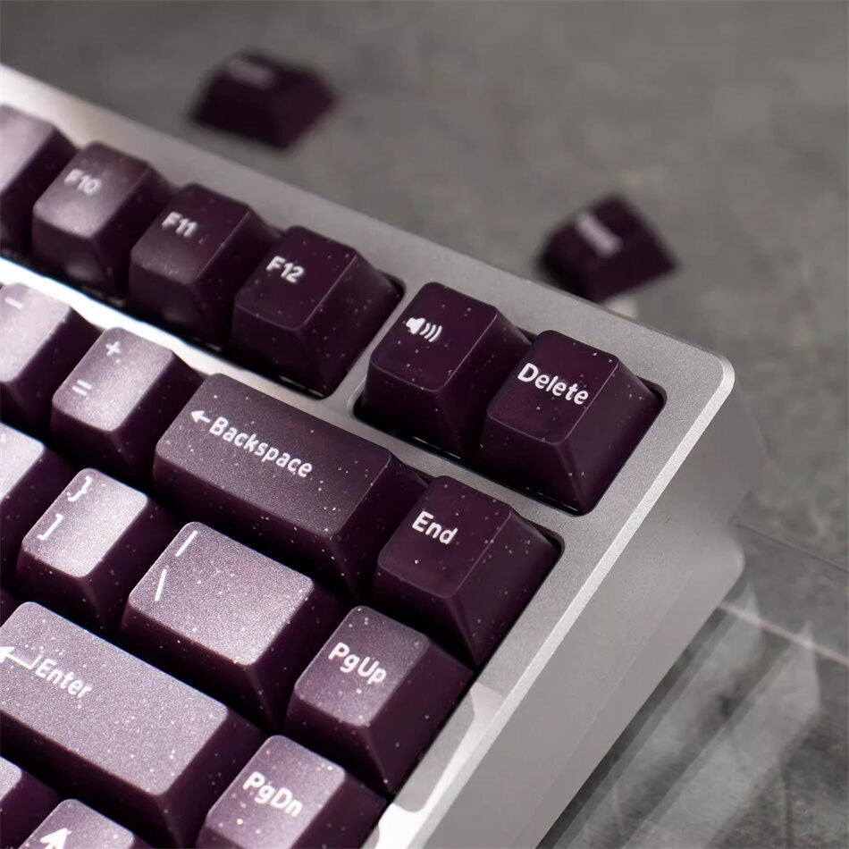 Ice Crystal Vior Glitter Dark Purple Doubleshot ABS 160 Keycaps