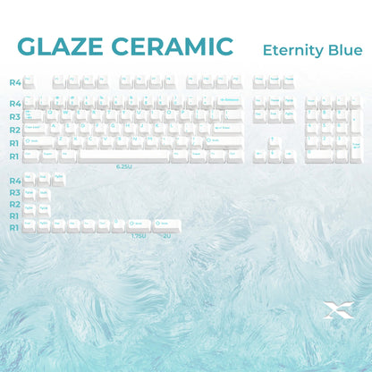 Glaze Full Ceramic Eternity Blue Cherry Profile 120-Key Keycap Set