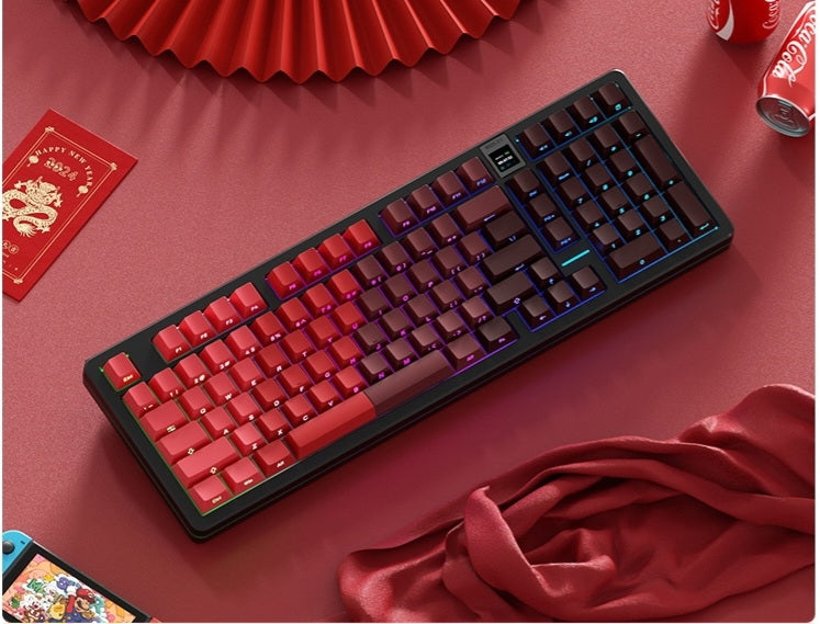 Red Koi Carp Diagonal Gradient Side Backlit Cherry Doubleshot Keycaps