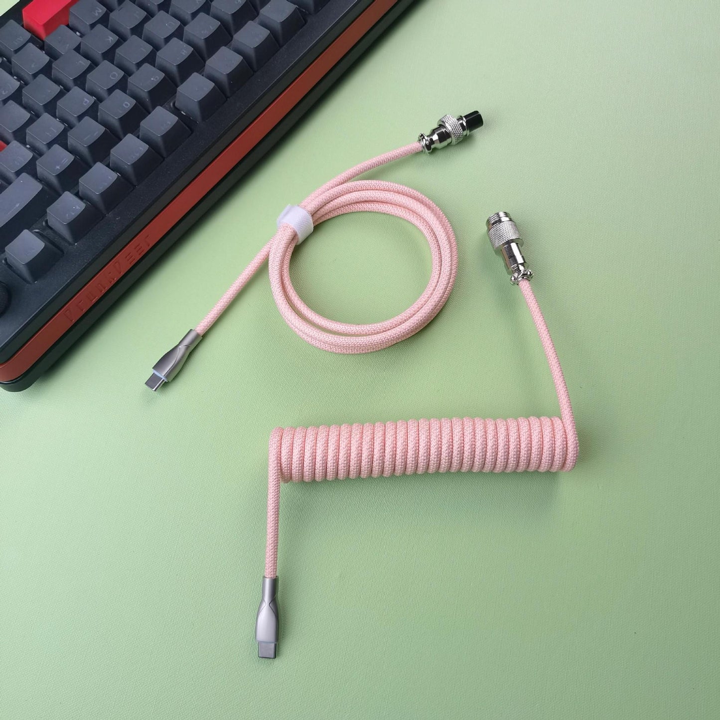 GX12 Avaitor Custom Type-C to Type-C 8k USB Spring Coiled Cable