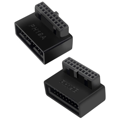 USB 3.0 19Pin 20Pin 90 Degree Adapter For Clean Cable Management
