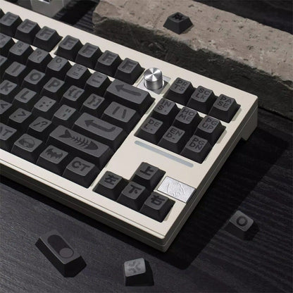 Grey Animals Party Big Font Cherry PBT Keycaps