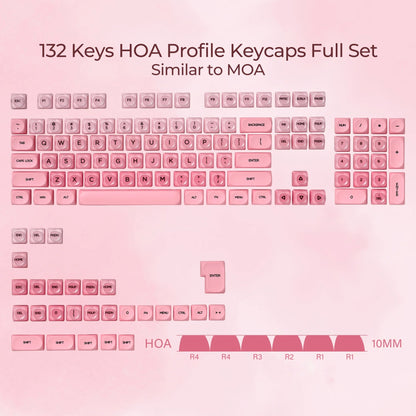 Peach Blossom HOA Profile Translucent Keycaps