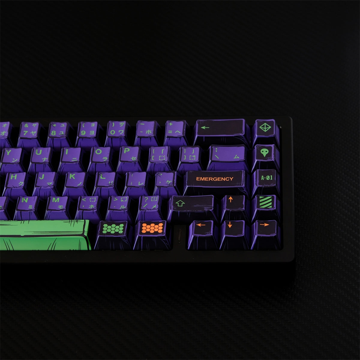 Unit 1 EVA Comic Manga Style Japanese Cherry PBT Extended Keycaps ...
