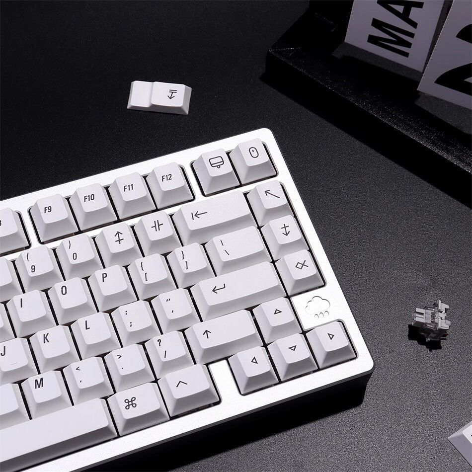 MAC Minimalist White Cherry PBT Keycaps