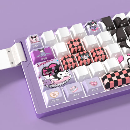 Kuromi Side Shinethrough Doubleshot PBT Keycaps