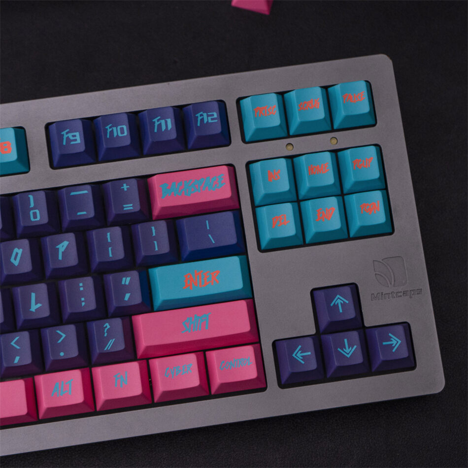 Cyberpunk Yellow/Pink Cherry PBT Keycaps