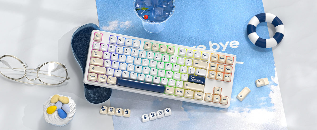 Womier Ceramic Coated Sea Salt Cheese MOA PBT Keycaps