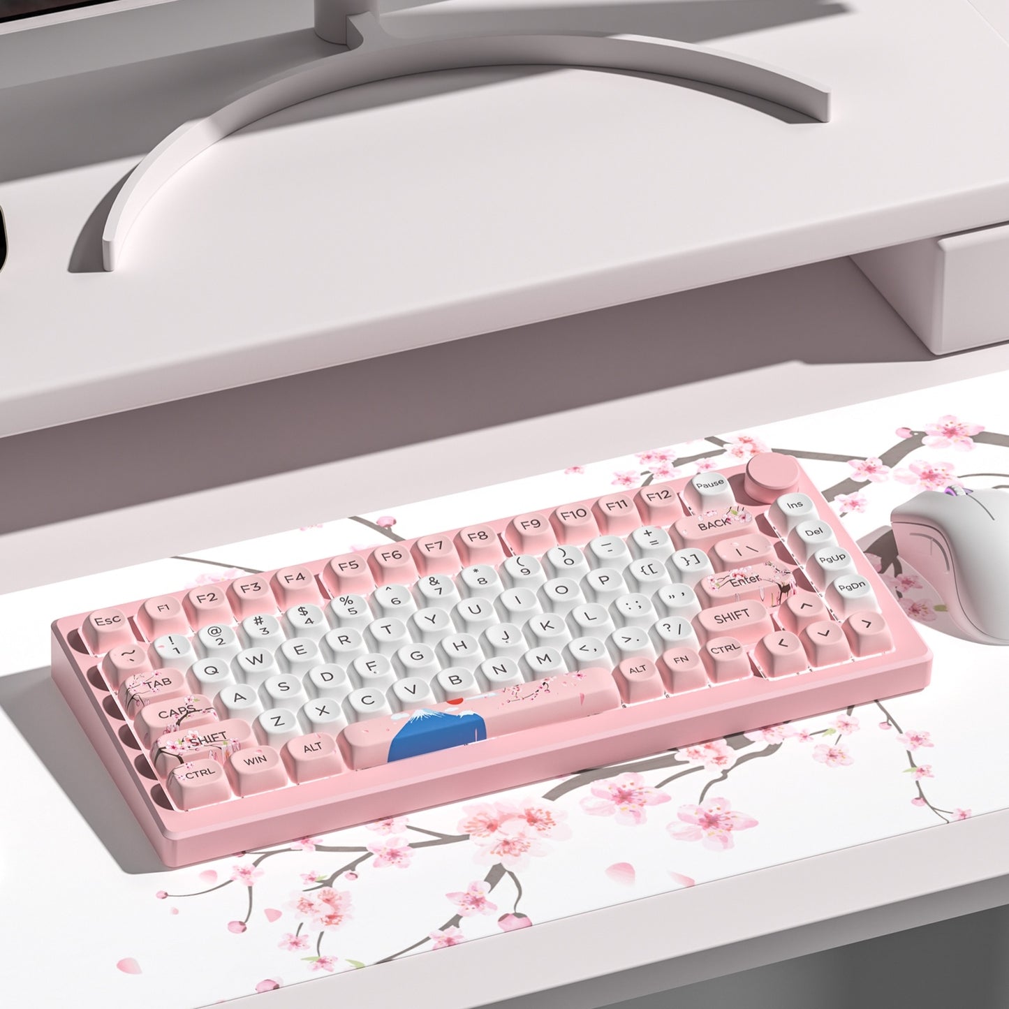 Womier Mount Fuji Sakura Sunrise MOA PBT Keycaps