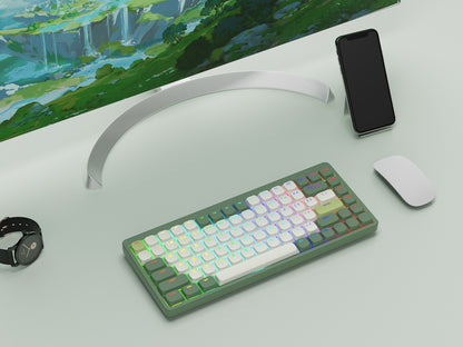 Womier Milk Green Shinethrough Low Profile Keycaps