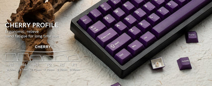Womier Purple Cube Jade Cherry Doubleshot PBT Keycaps