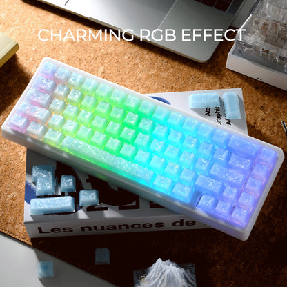 XVX Jelly Forged Carbon Textured Side-Printed Cherry Profile 126-Key Keycap Set