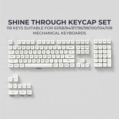 XVX Mono Series MOA Profile Shine-Through PBT Keycap Set