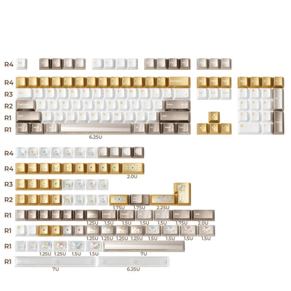 XVX Stained Glass Cherry Profile PBT+PC 181-Key Keycap Set