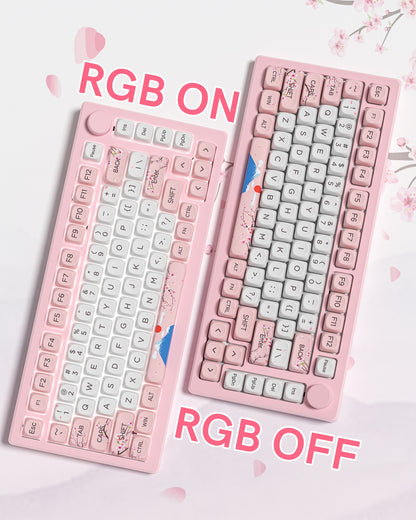 Womier Mount Fuji Sakura Sunrise MOA PBT Keycaps