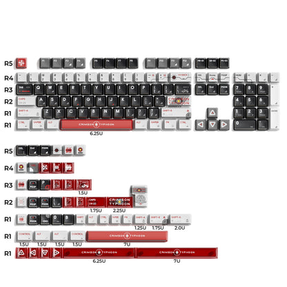 XVX Blazing Storm PBT PC Artisan Translucent Keycaps