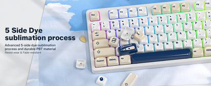 Womier Ceramic Coated Sea Salt Cheese MOA PBT Keycaps