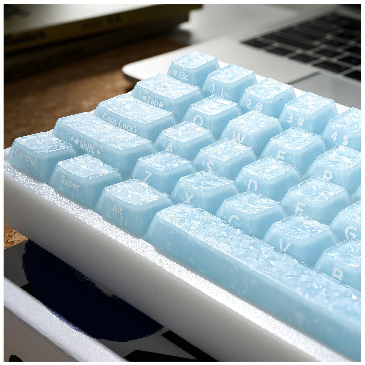 XVX Jelly Forged Carbon Textured Side-Printed Cherry Profile 126-Key Keycap Set