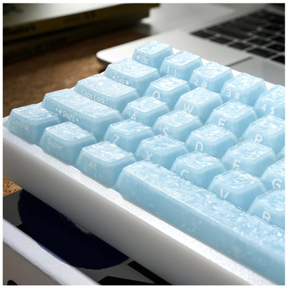 XVX Jelly Forged Carbon Textured Side-Printed Cherry Profile 126-Key Keycap Set