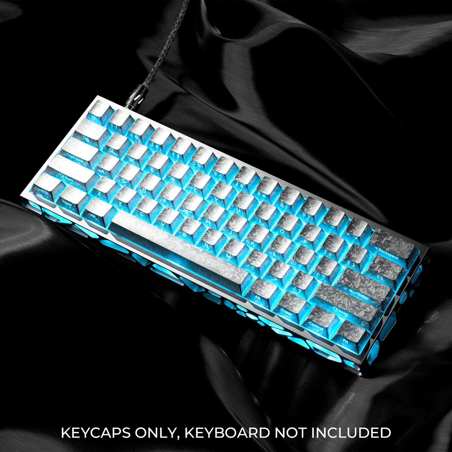 Womier Silver Forged Carbon Side Backlit Cherry Keycaps